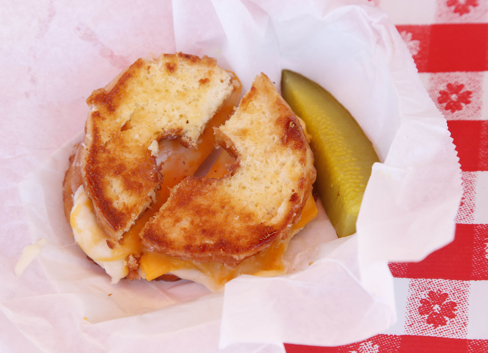 Returning food - GRILLED CHEESE DONUT